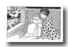 Baby Shower Clipart :: Mother and Baby at the Window