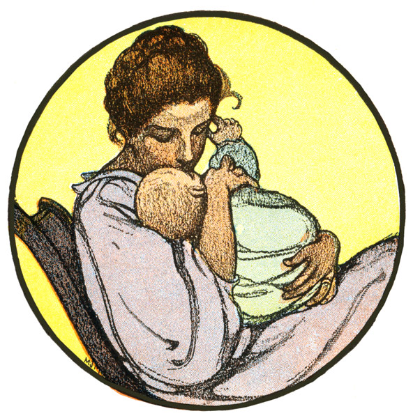 Child Clipart - Image 10 :: A mother rocking her baby