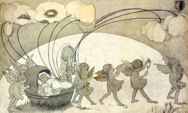 Drawings of Children - Image 8 :: A Fairy Parade across the Meadow