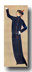 Fashion Illustrations - Blue Serge Coat Suit