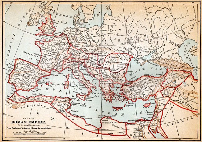 Map of Roman Empire. Back to Maps of Ancient Rome >>