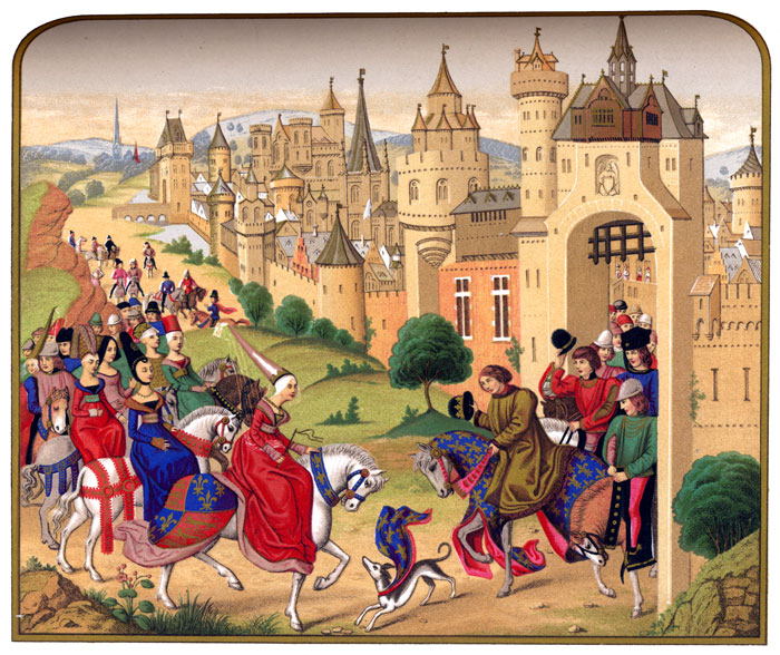 Medieval Art :: Entree de la Reine Isabeau de Baviere a Paris, 1389
