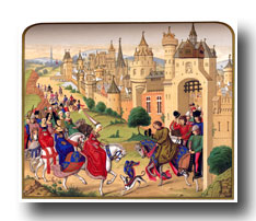 Medieval Art - Entree de la Reine Isabeau de Baviere a Paris, 1389