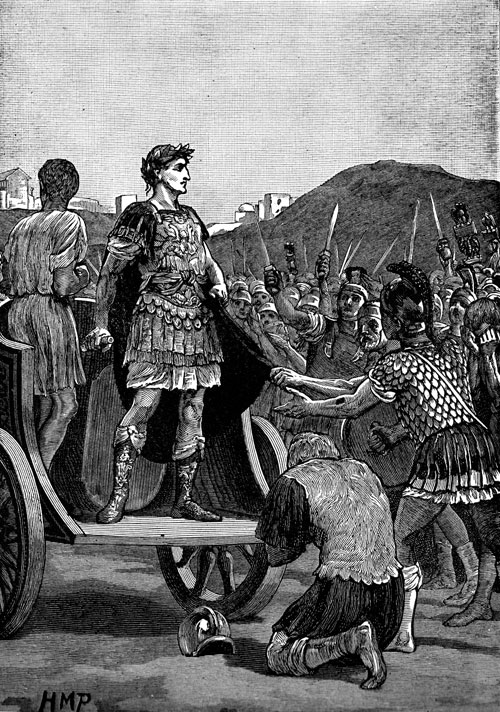 Pictures of Julius Caesar - Caesar Addressing his Troops
