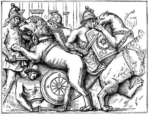 Roman Gladiators - Gladiators Fighting Wild Beasts