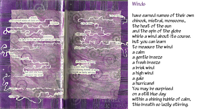 Altered Book Pages ~ Wind