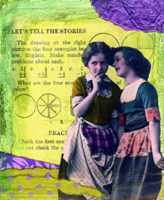 Collage Mixed Media Art ~ Let's Tell the Stories