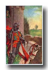 Arthurian Legend Camelot - Sir Lancelot Rode Sadly Away and Did Not Look up at Elaine