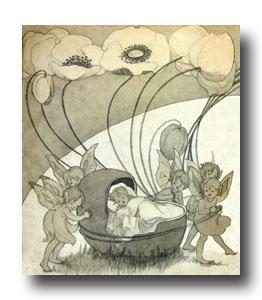 Drawings of Children - Image 7 :: Fairies and a Sleepy Baby