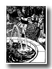 King Arthur - He Dismounted and Poured Water into the Fountain