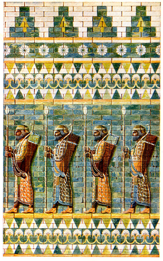 Persian History - Frieze of Archers from the Palace of Darius at Suza