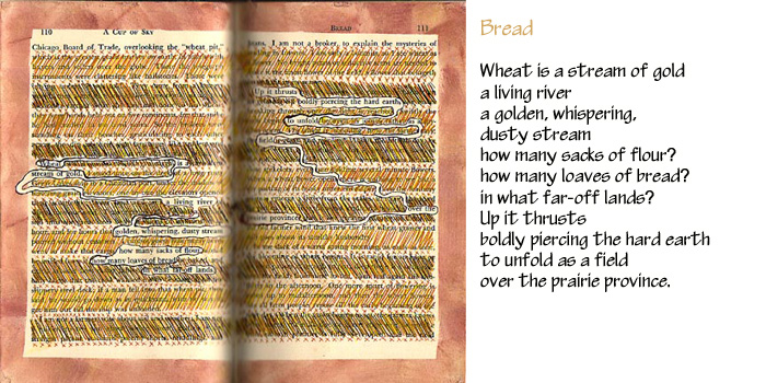 Altered Book Pages ~ Bread