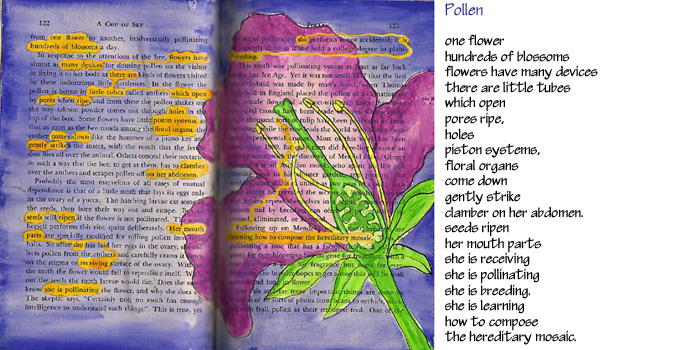 Altered Book Pages ~ Pollen