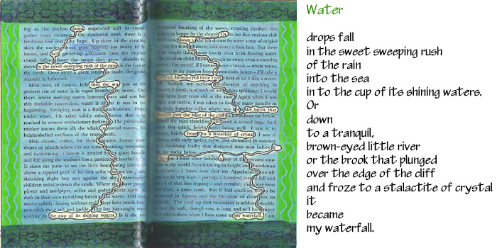 Altered Book Pages ~ Water