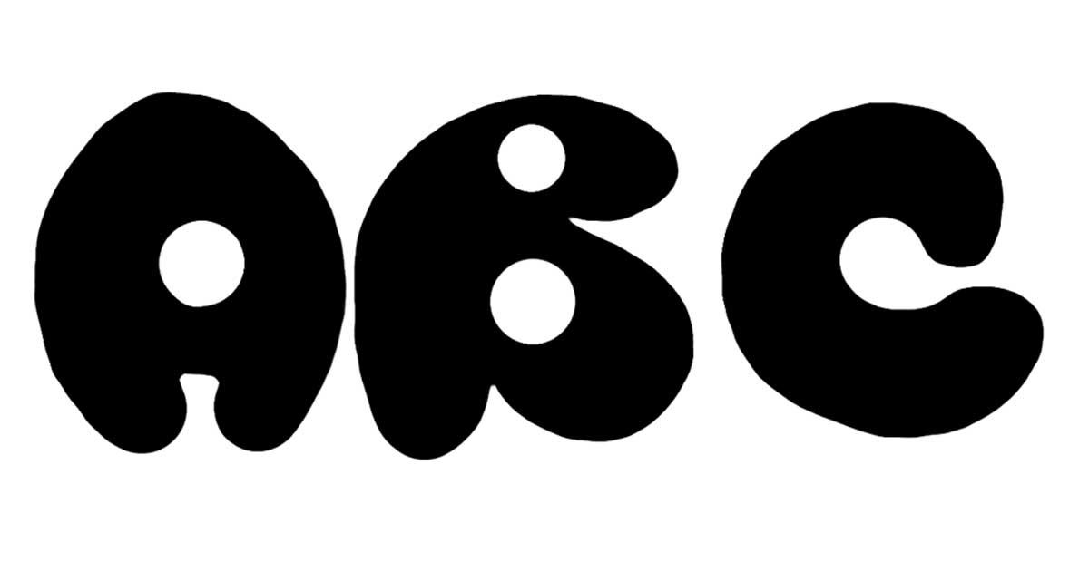 bubble-letters-karen-s-whimsy for Free Printable 4 Inch Bubble Letters Bubble Letters - Karen's Whimsy for Free Printable 4 Inch Bubble Letters