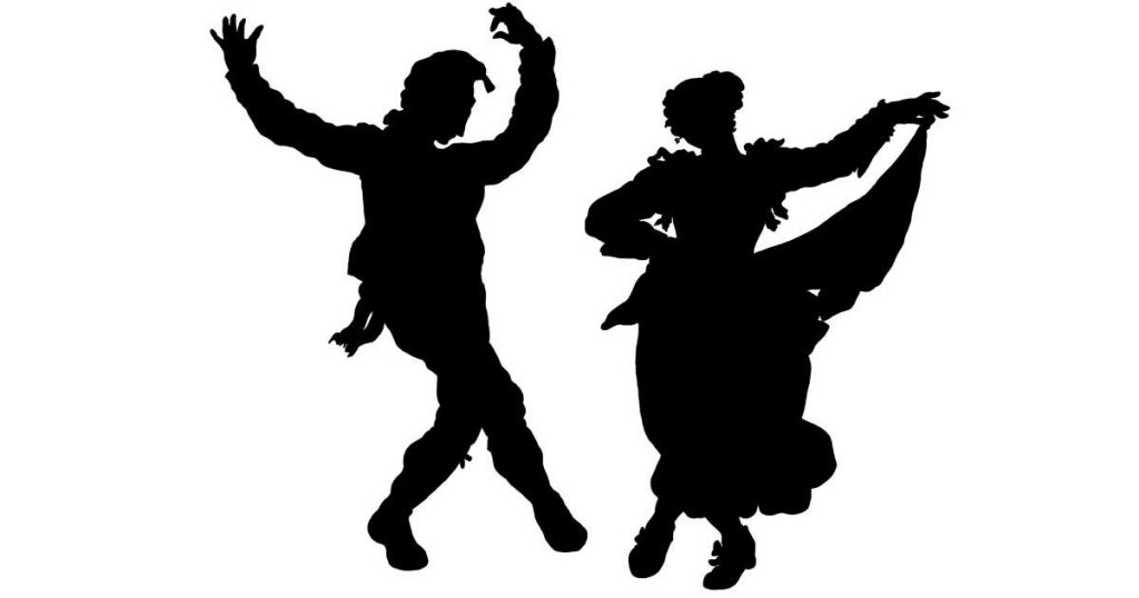 Dancing Couple Silhouettes