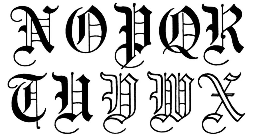 Old English Lettering