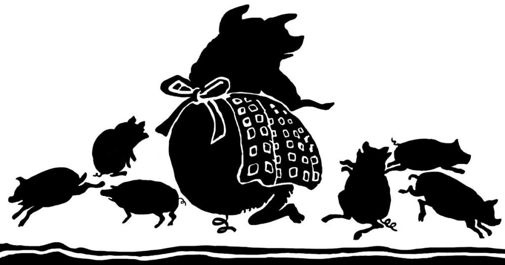 Pig Silhouettes