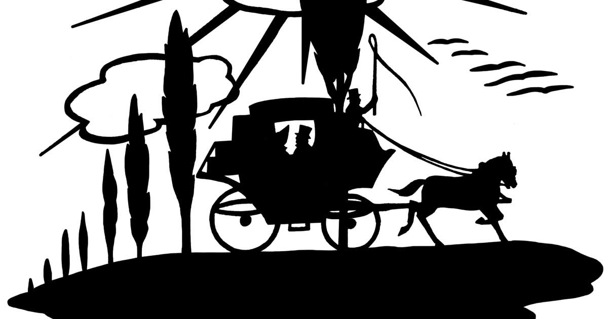 Deer crossing silhouette