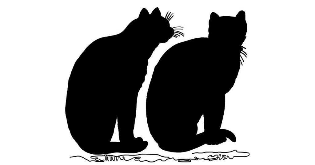 Sitting Cat Silhouettes
