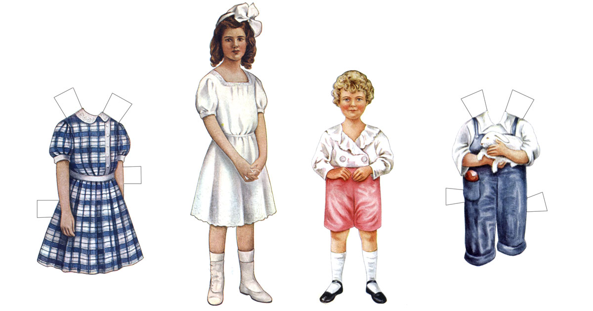 Paper Dolls to Cut Out ~ Karen's Whimsy