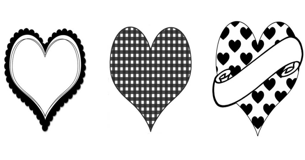 Black And White Heart Clip Art