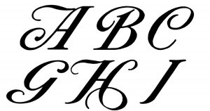 Fancy Cursive Alphabet