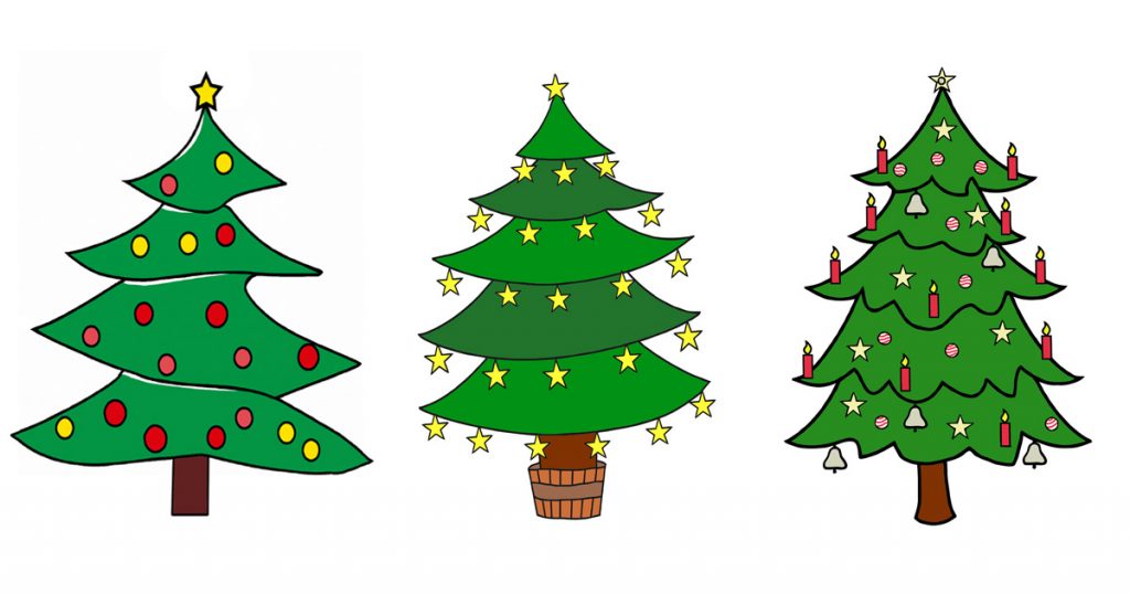 Drawings Of Christmas Trees
