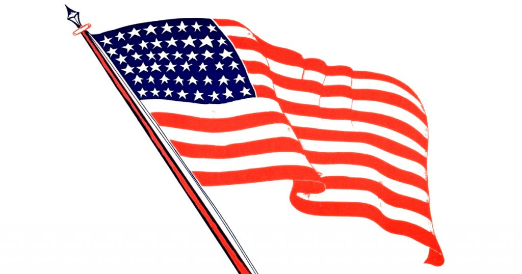 Waving American Flag