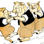 Pig Clipart 3 - Three Pigs Dancing