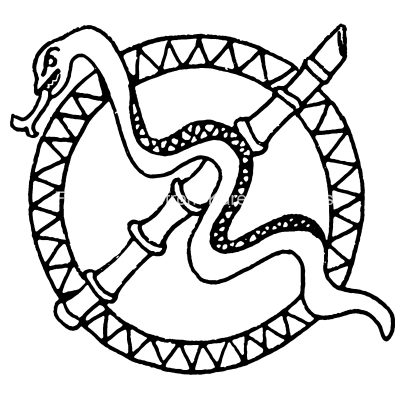 Pagan Symbols 11 - Snake and Bamboo
