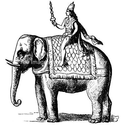 Hindu God Pictures 3 - Indra on Elephant