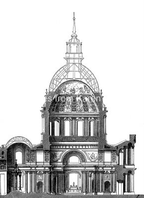 Church Clip Art 13 - Invalides Dome in Paris