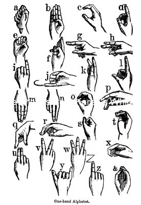 Alphabets 8 - One Hand Signing Alphabet