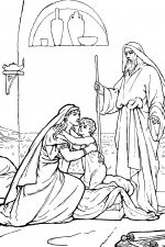 Bible Pictures 16 - Gathering Her Son