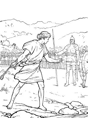 Bible Pictures 12 - David Kills Goliath