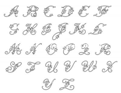 Fancy Cursive Letters 10 - Letters A to Z