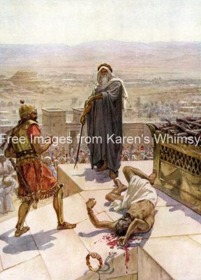 Images for the Bible 10 - Samuel Slaying Agag