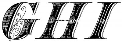 Alphabet Lettering 3 - Letters G H I