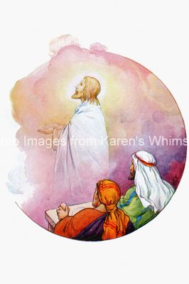 Free Bible Images 14 - Jesus Rises to Heaven