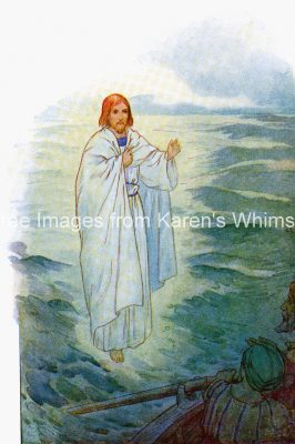 Free Bible Images 8 - Jesus Walks on Water