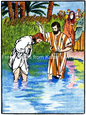 Free Pictures of Jesus 1 - Baptism of Jesus