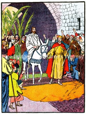 Free Pictures of Jesus 8 - Entry into Jerusalem