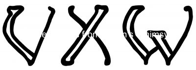Alphabet Letters 8 - Letters V X W