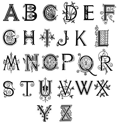 Fancy Alphabet Letters 10 - Letters A - Z
