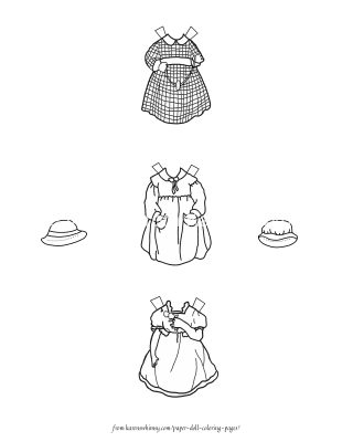 Paper Doll Coloring Pages 3