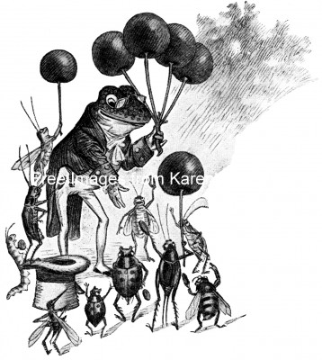 Frog Clipart 6 - Frog Sells Cherry Balloons