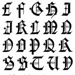 Gothic Letters A to Z 1