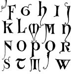 Gothic Letters A to Z 6