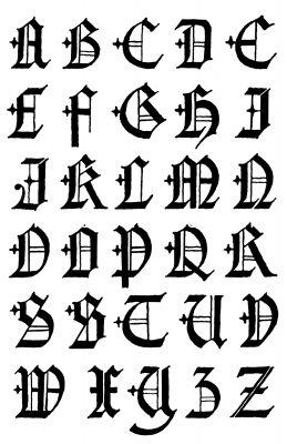 Gothic Letters A to Z 1